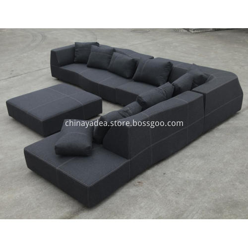 Modular Sectional Fabric BB Italia Bend Sofa Reproduction